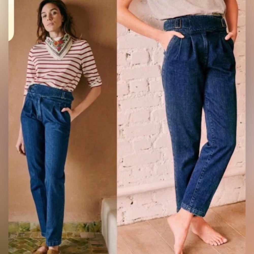 Sezane LA Collection Denim Franky Bleu Denim. NWOT Size 42 Europe